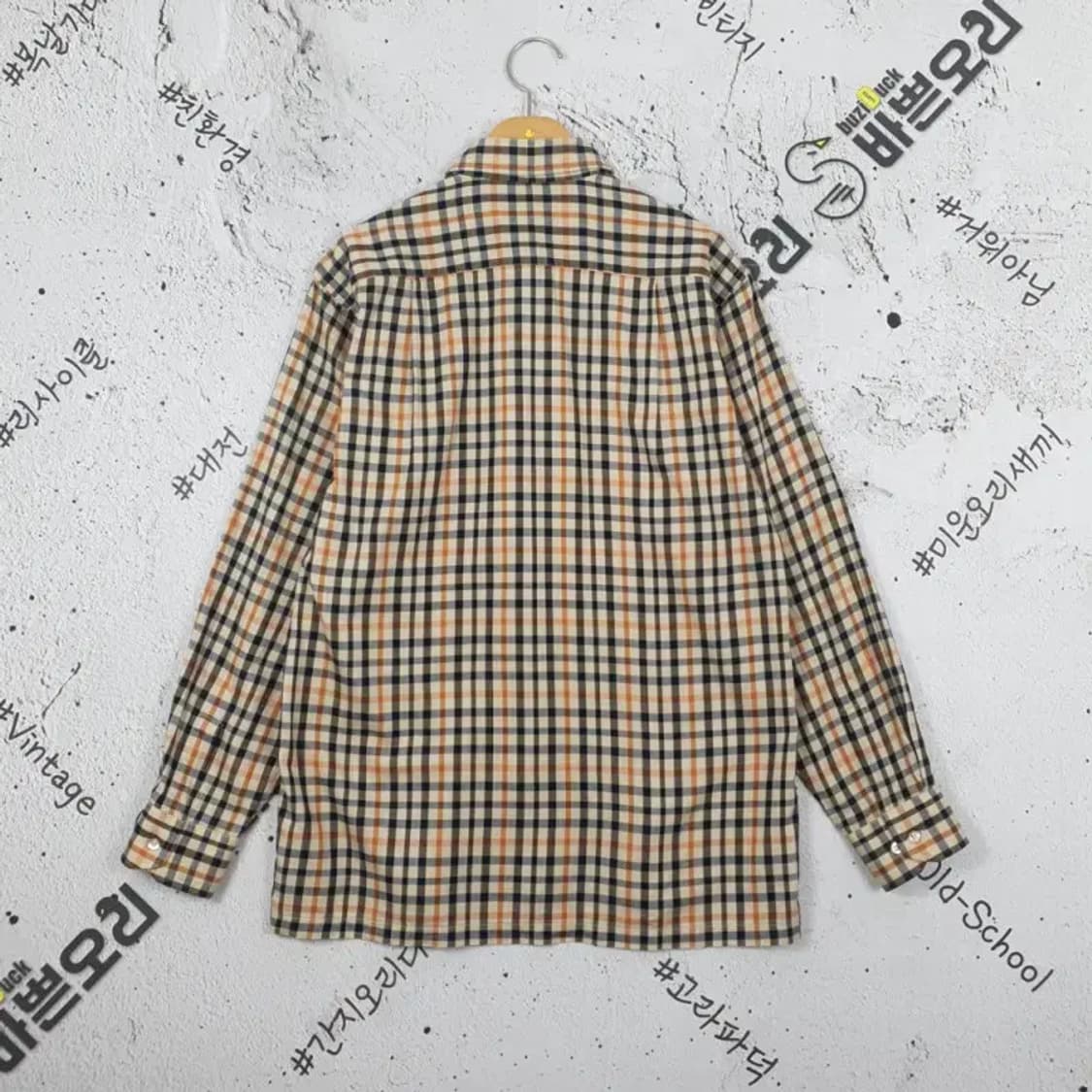 닥스 DAKS 긴팔 남방 셔츠 베이지 노바체크 M 1100288 상품이미지2