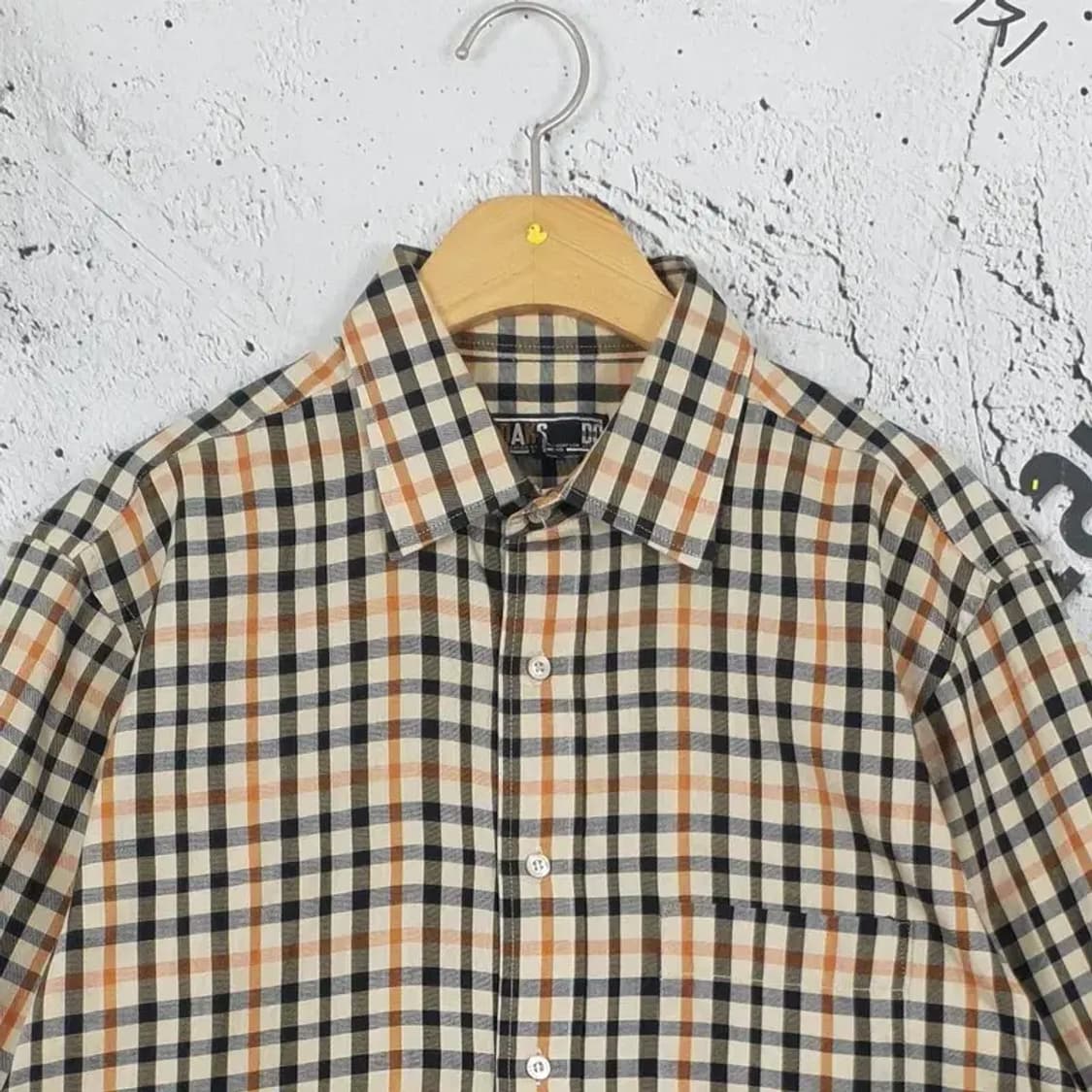 닥스 DAKS 긴팔 남방 셔츠 베이지 노바체크 M 1100288 상품이미지4