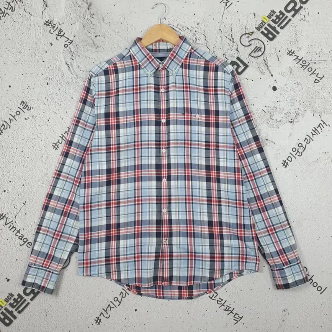 타미힐피거 TOMMY 슬림핏 긴팔 남방 셔츠 타탄 M 1100289 상품이미지1