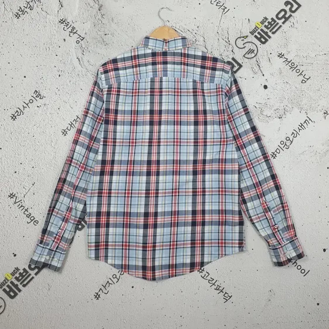 타미힐피거 TOMMY 슬림핏 긴팔 남방 셔츠 타탄 M 1100289 상품이미지2