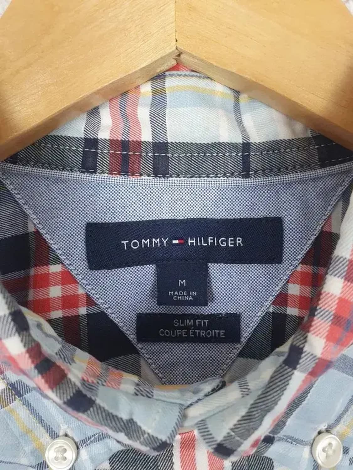 타미힐피거 TOMMY 슬림핏 긴팔 남방 셔츠 타탄 M 1100289 상품이미지8