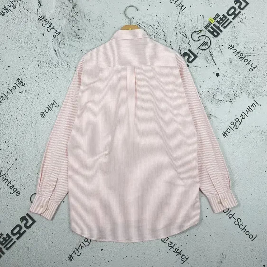 라파클럽 긴팔 남방 셔츠 라이트 핑크 스트라이프 95 1100292 상품이미지2