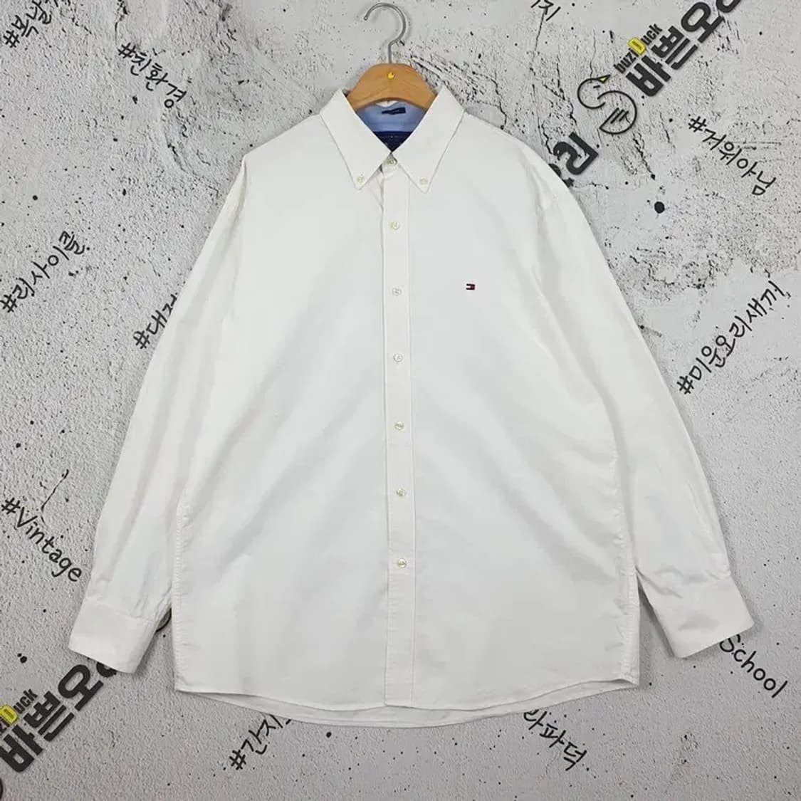 타미힐피거 슬림핏 긴팔 남방 셔츠 화이트 17(105) 1100294 상품이미지1