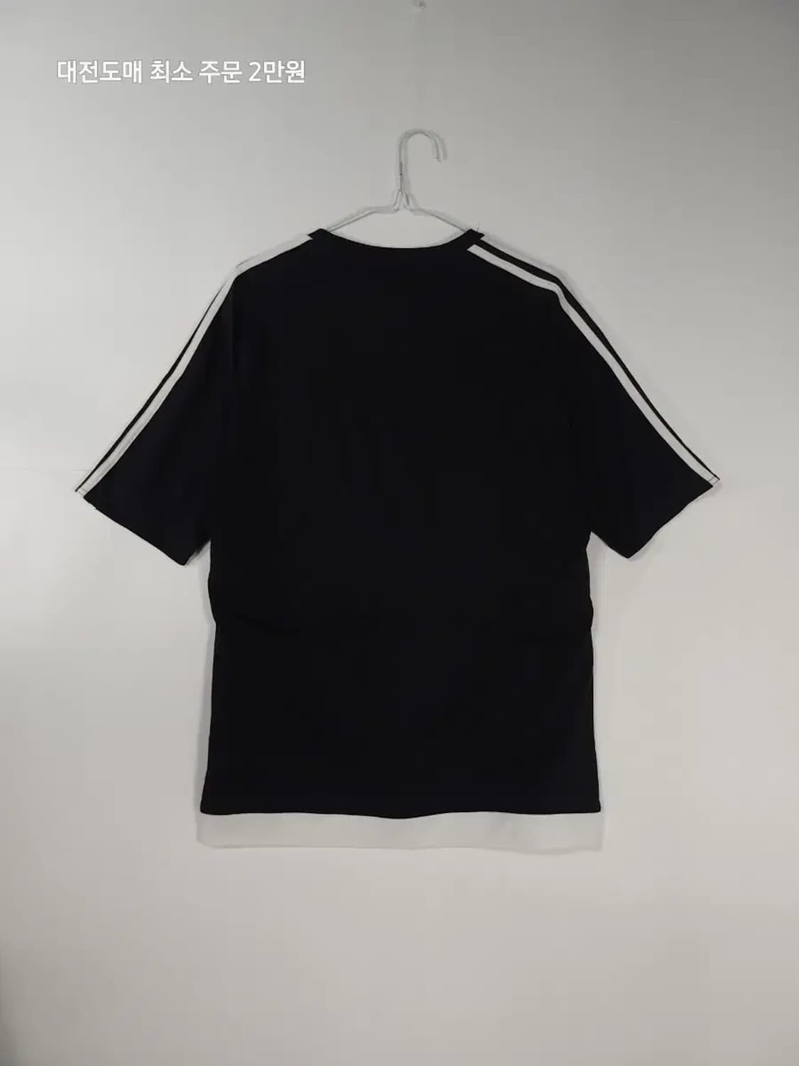아디다스 삼선 반팔 티셔츠 블랙 상품이미지3
