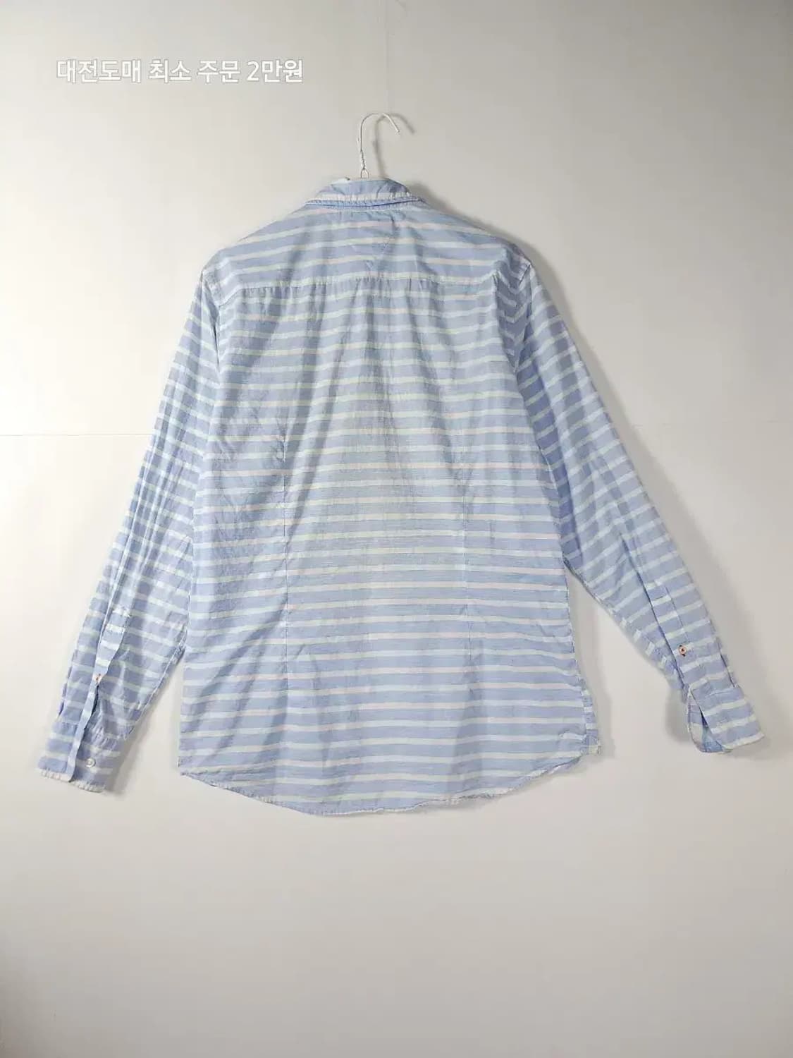 타미힐피거 스트라이프 긴팔 셔츠 하늘색 상품이미지3