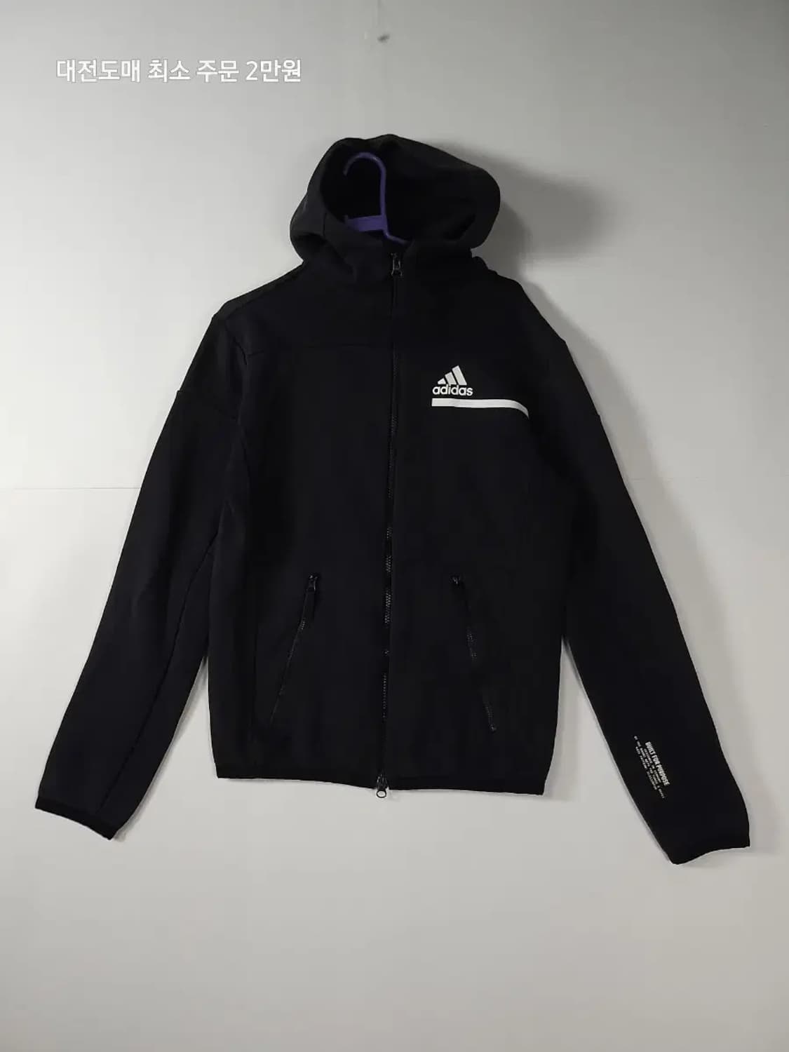 아디다스 블랙 후드집업 상품이미지1
