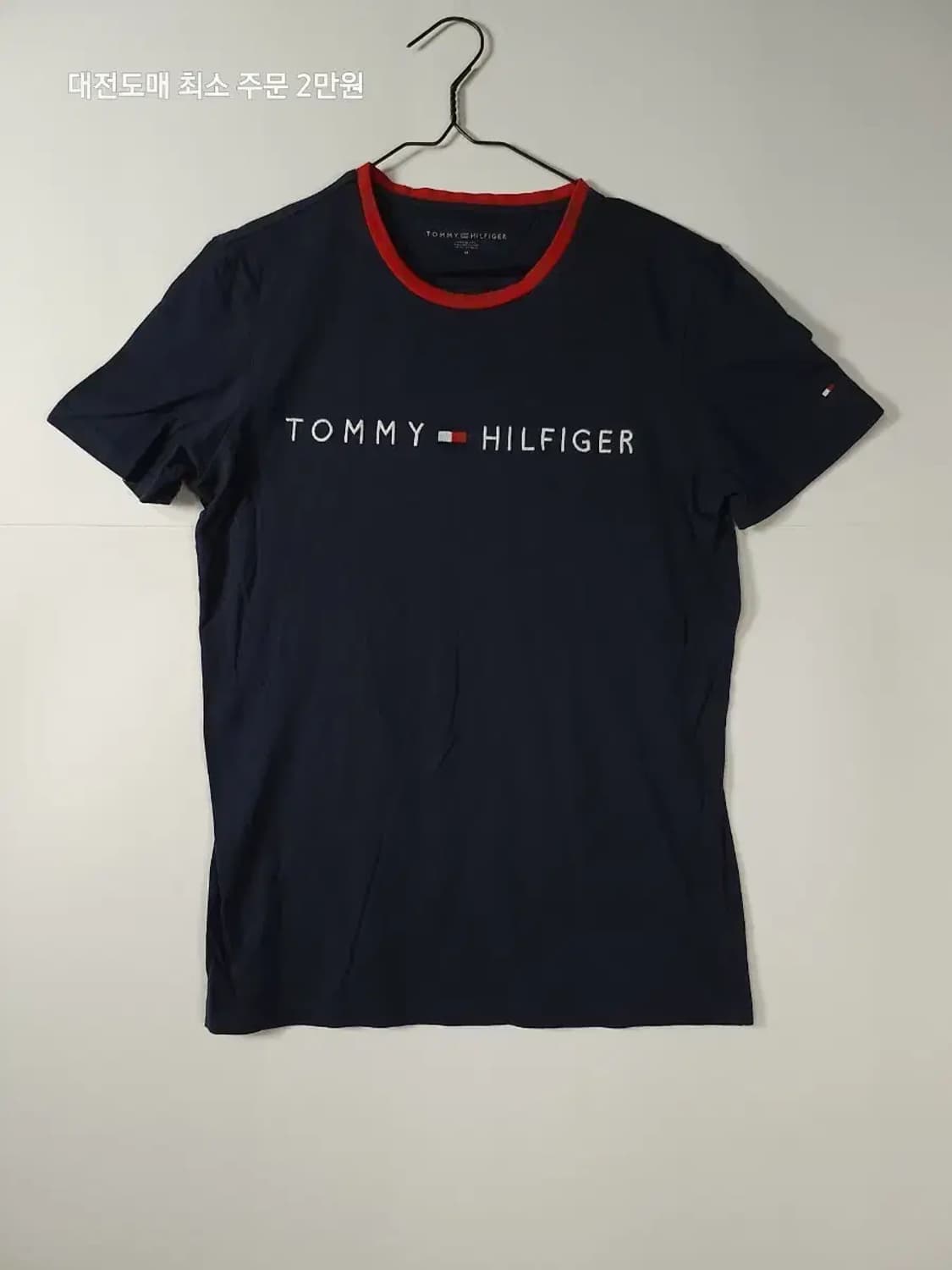 타미힐피거 네이비 링거 반팔티 상품이미지1