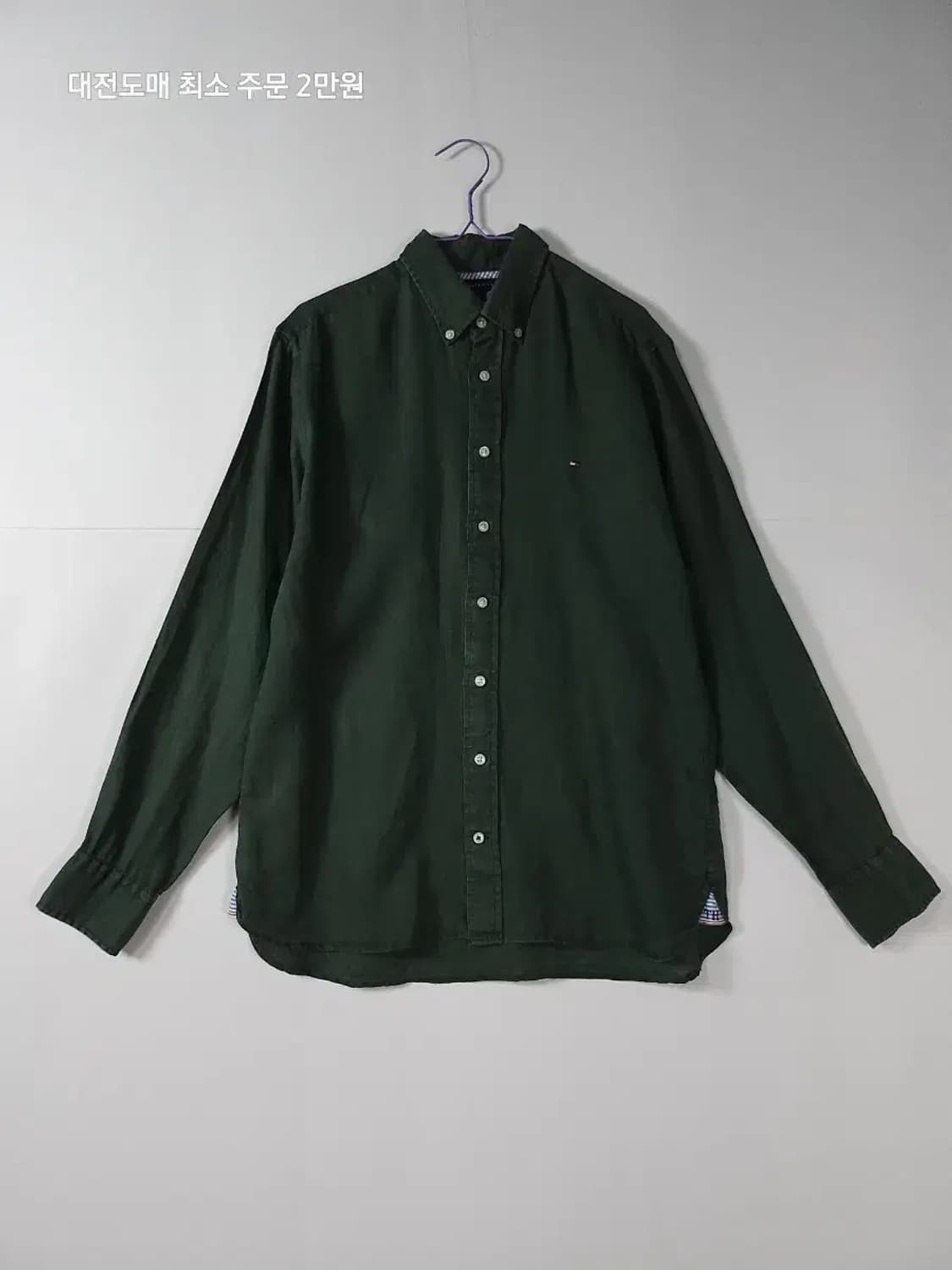 타미힐피거 셔츠 다크 그린 상품이미지1