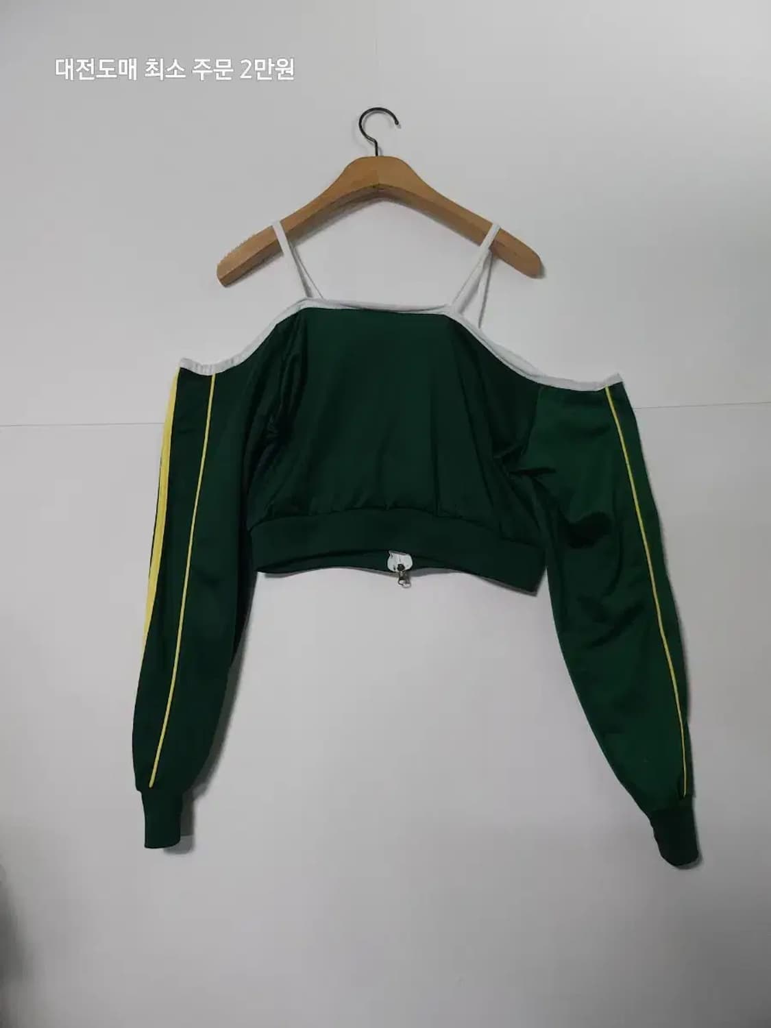 아디다스 그린 삼선 크롭 트랙탑 상품이미지2