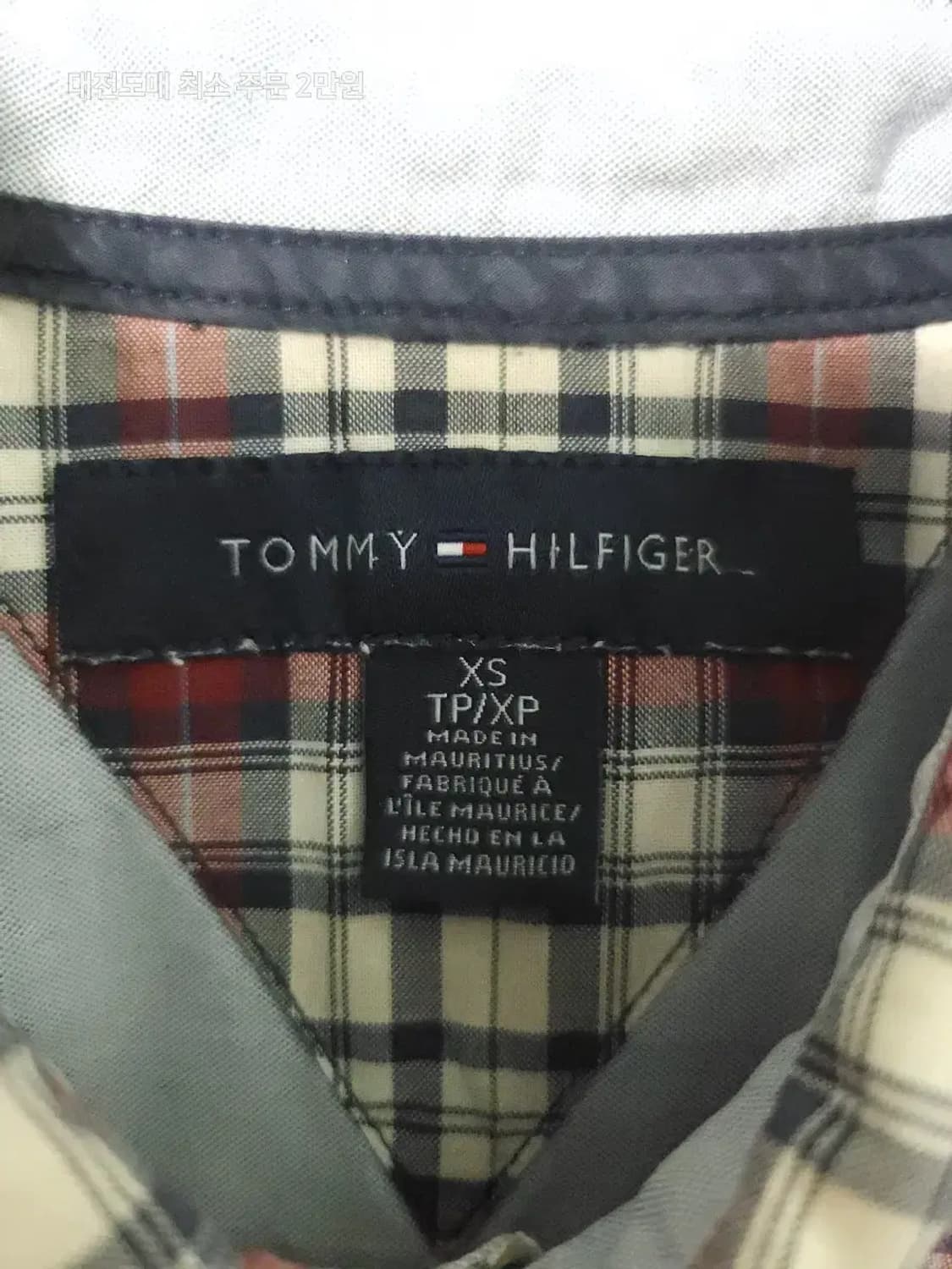 타미힐피거 남방 체크 셔츠 긴팔 상품이미지2