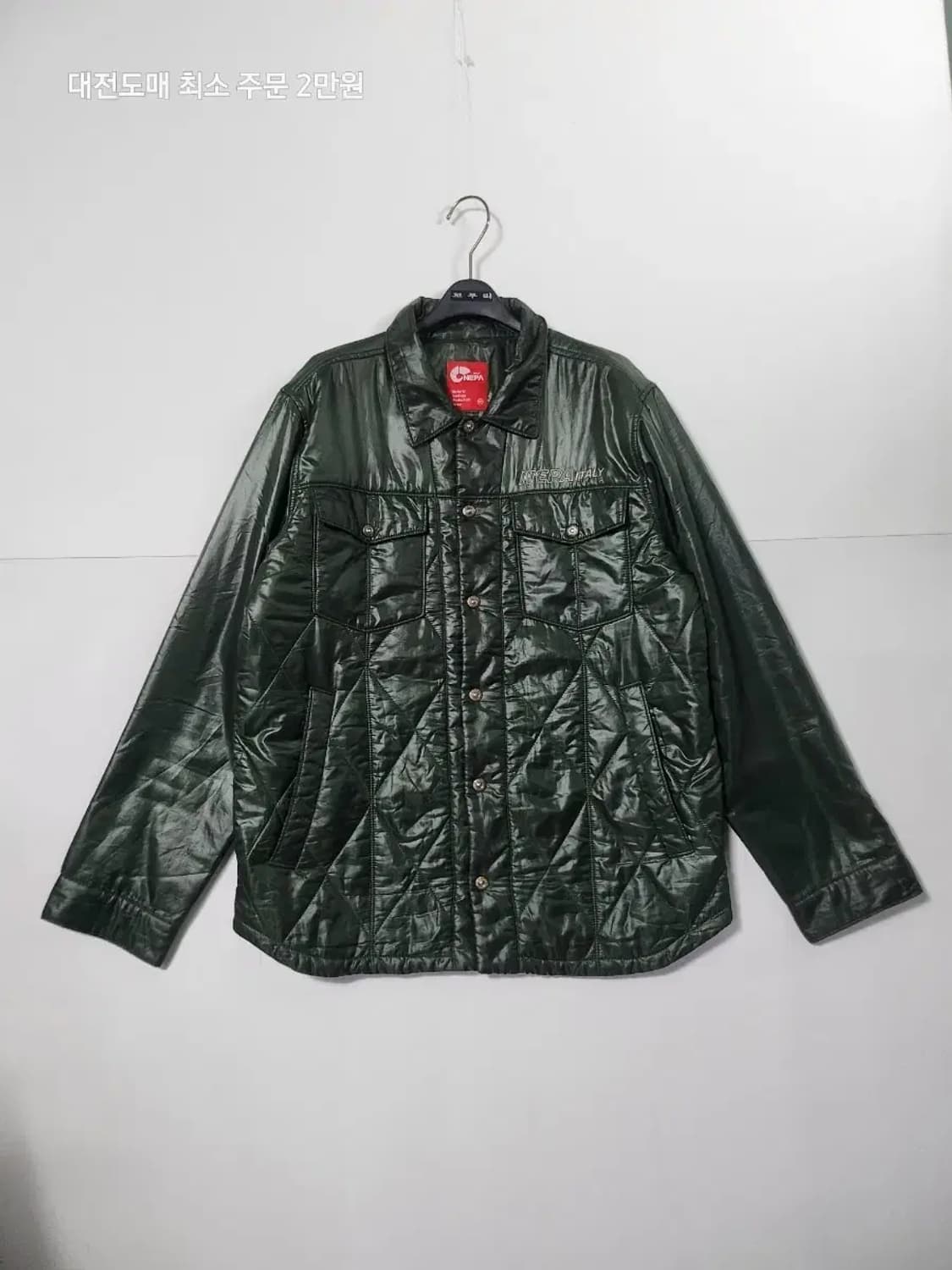 네파 다이아 퀼팅 자켓 녹색 상품이미지1