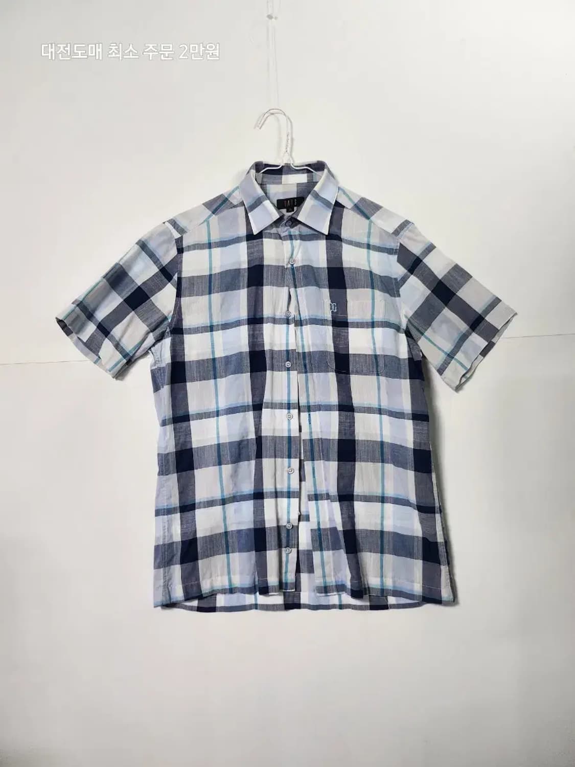 닥스 체크 반팔 셔츠 남방 상품이미지1