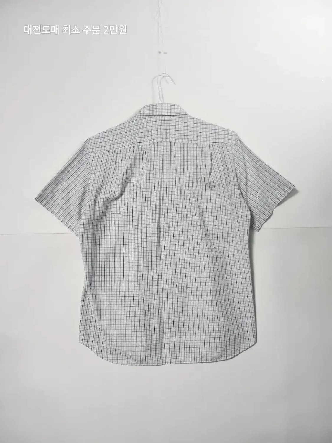 닥스 화이트 체크 반팔 셔츠 상품이미지2