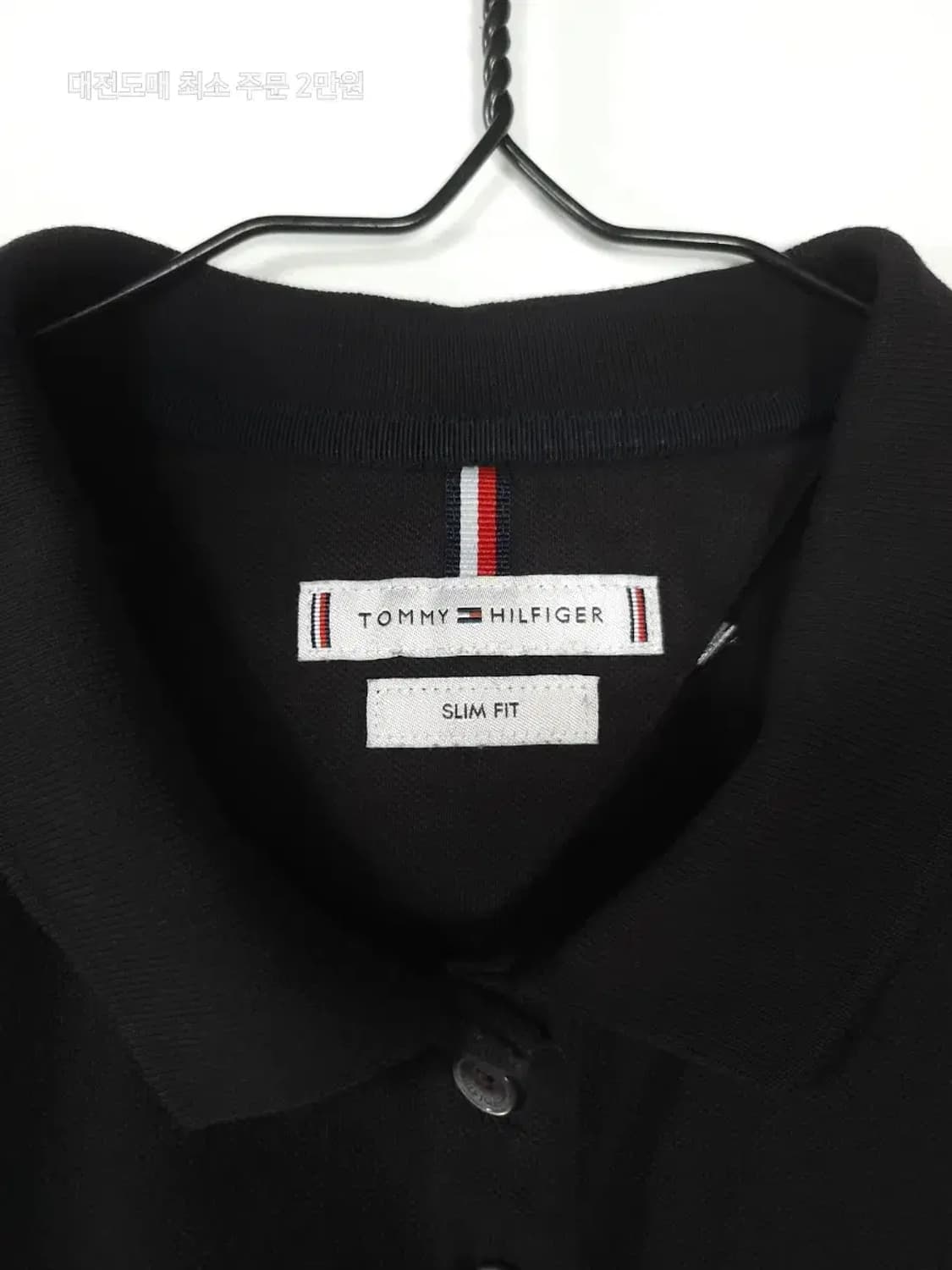 타미힐피거 블랙 여성 긴팔 카라티 상품이미지3