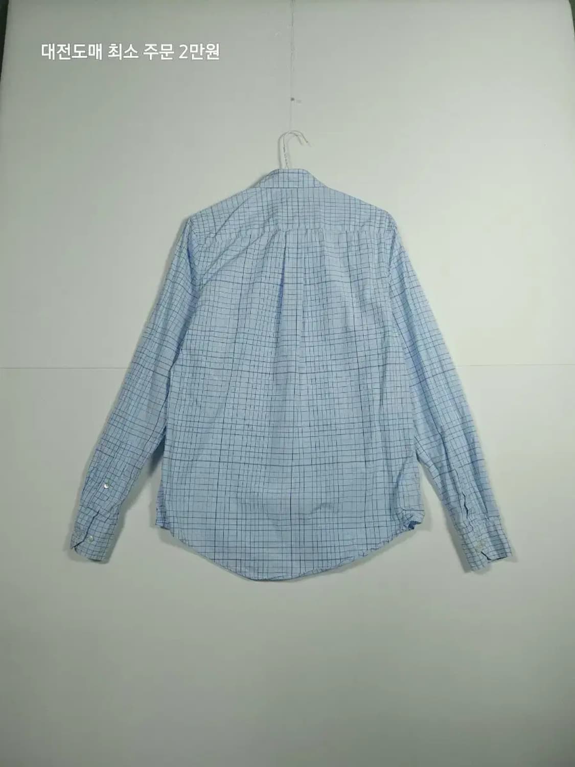 타미힐피거 블루 체크 긴팔 셔츠 상품이미지2