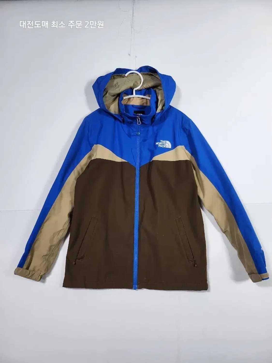 노스페이스 바람막이 자켓 블루 브라운 상품이미지1