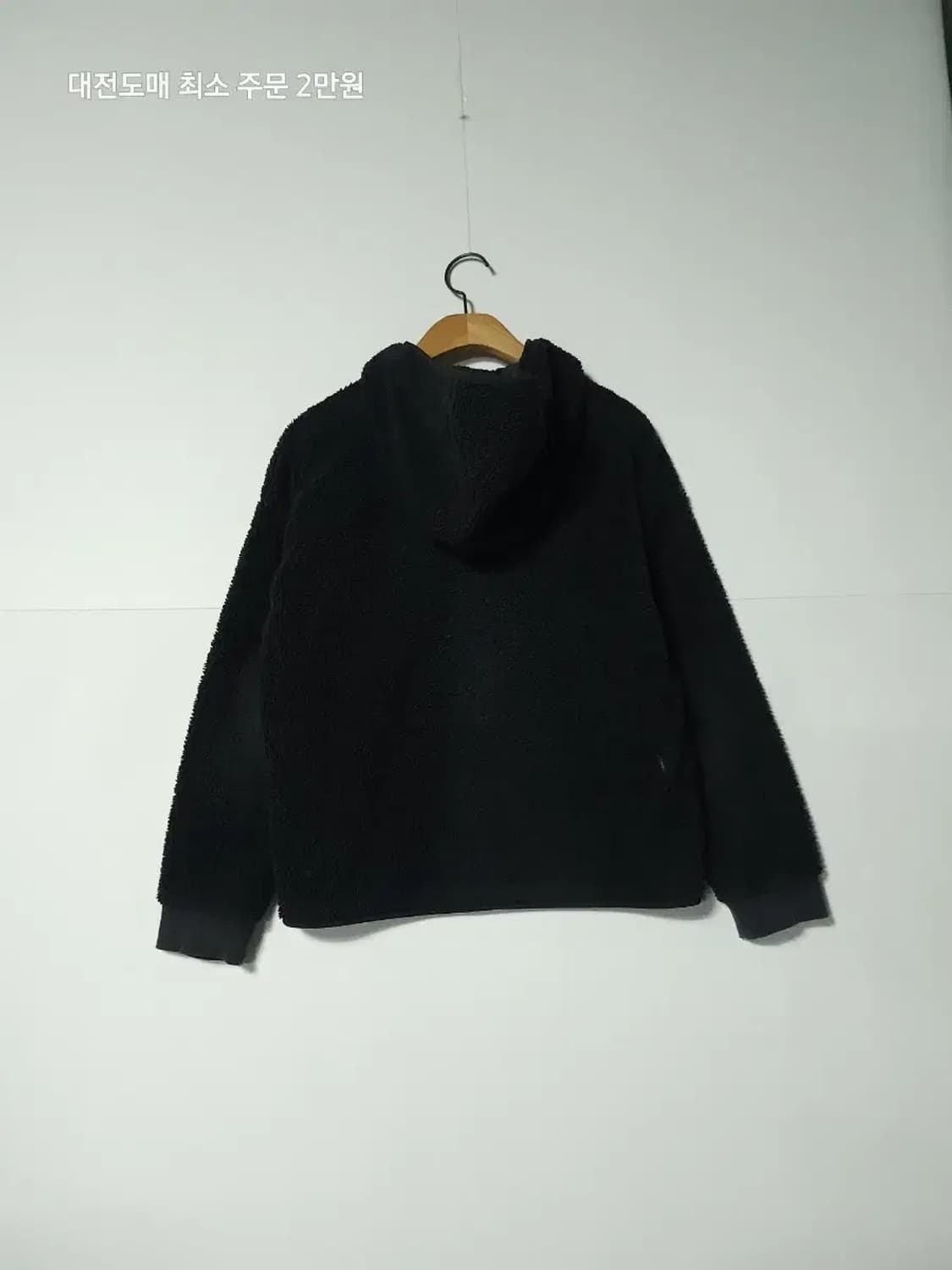 나이키 블랙 뽀글이 후리스 후드 집업 바람개비 상품이미지2