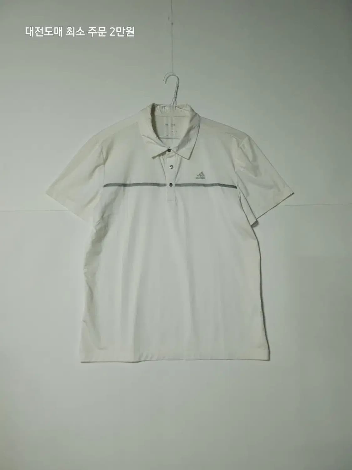 아디다스 화이트 반팔 카라티 상품이미지1