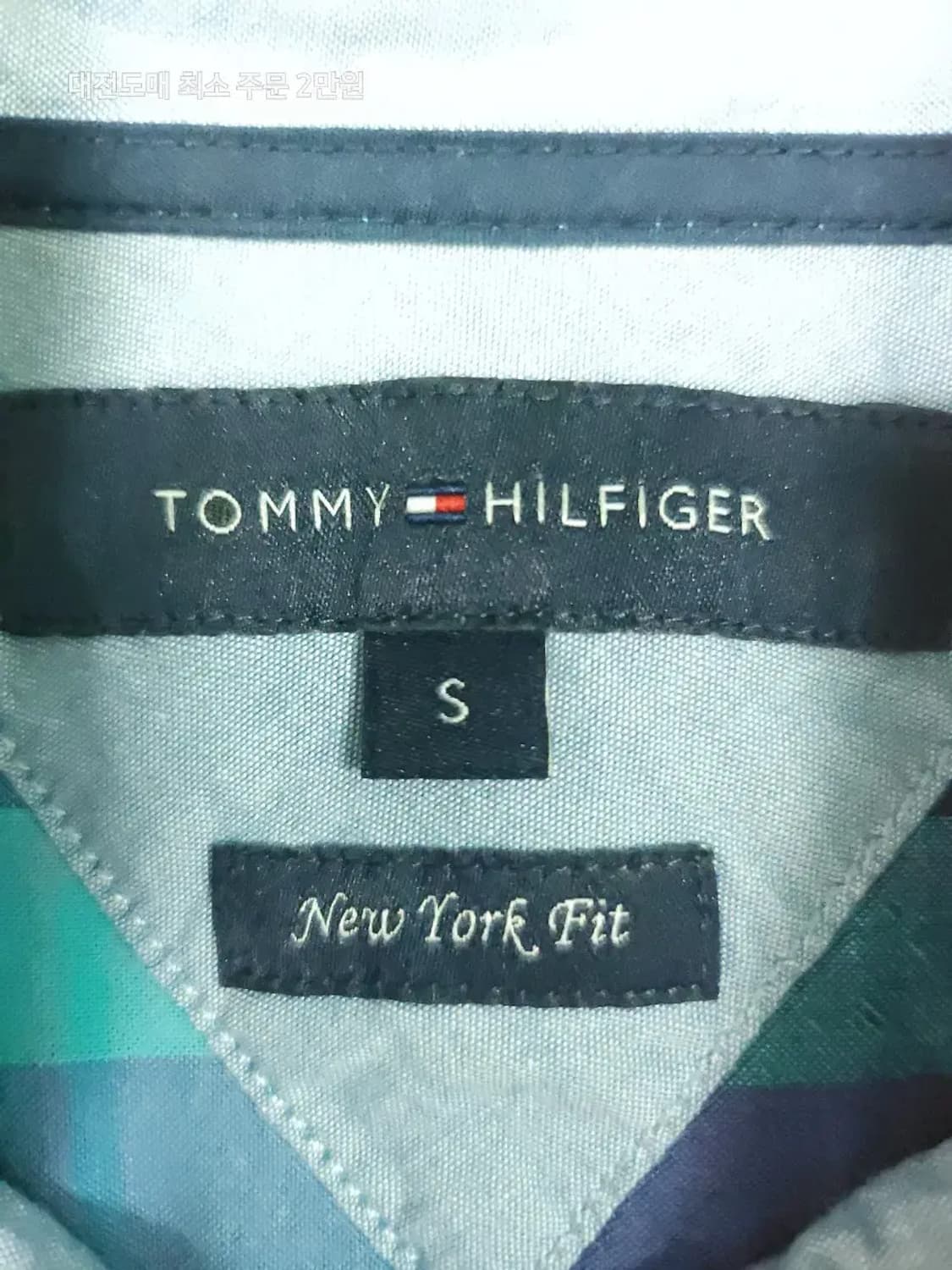 타미힐피거 블루 체크 셔츠 남방 상품이미지2