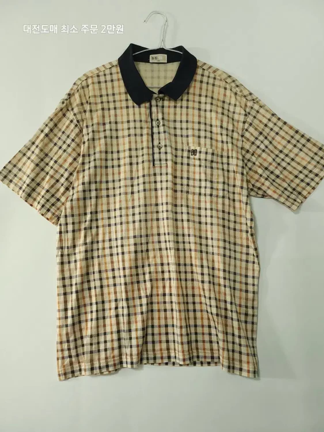 닥스 체크 반팔 카라 티셔츠 상품이미지1