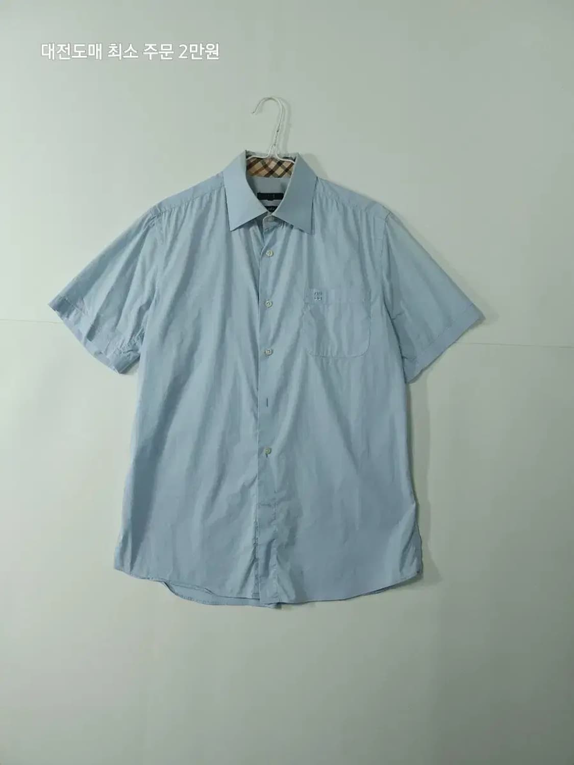 닥스 반팔 셔츠 블루 체크 DAKS 상품이미지1