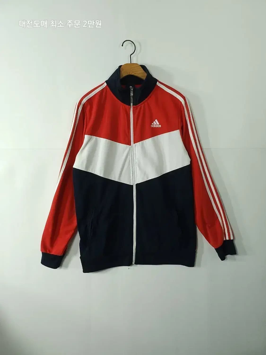 아디다스 삼선 배색 바람막이 자켓 상품이미지1