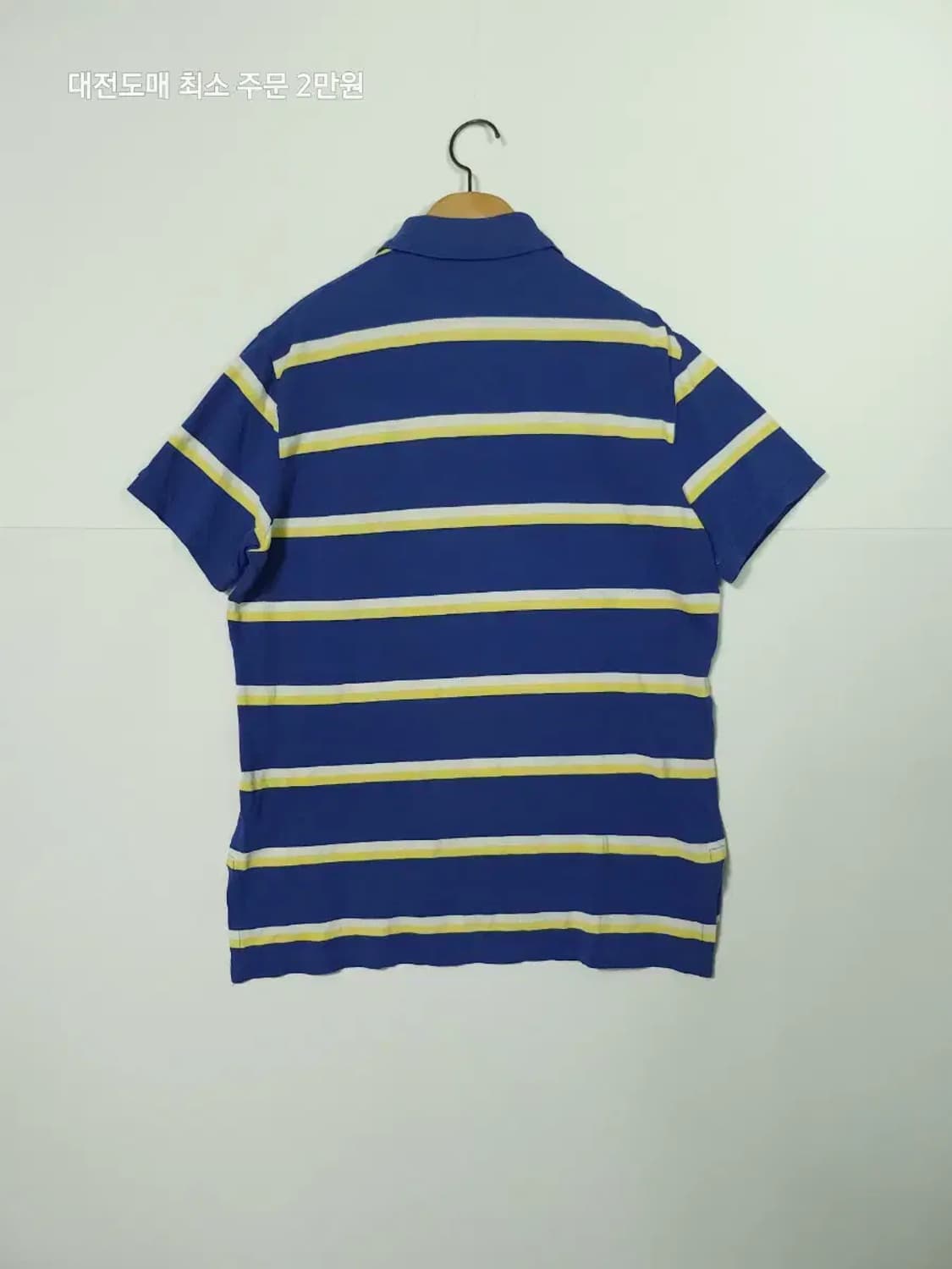 폴로 랄프로렌 스트라이프 반팔 카라티 블루 상품이미지2