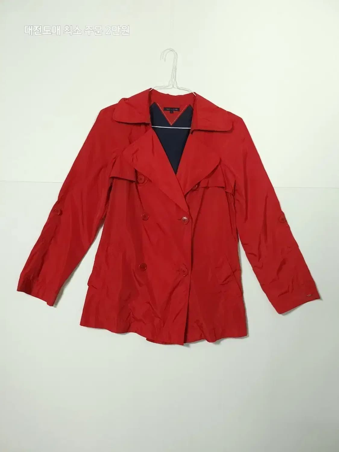 타미힐피거 레드 여성 트렌치코트 상품이미지1