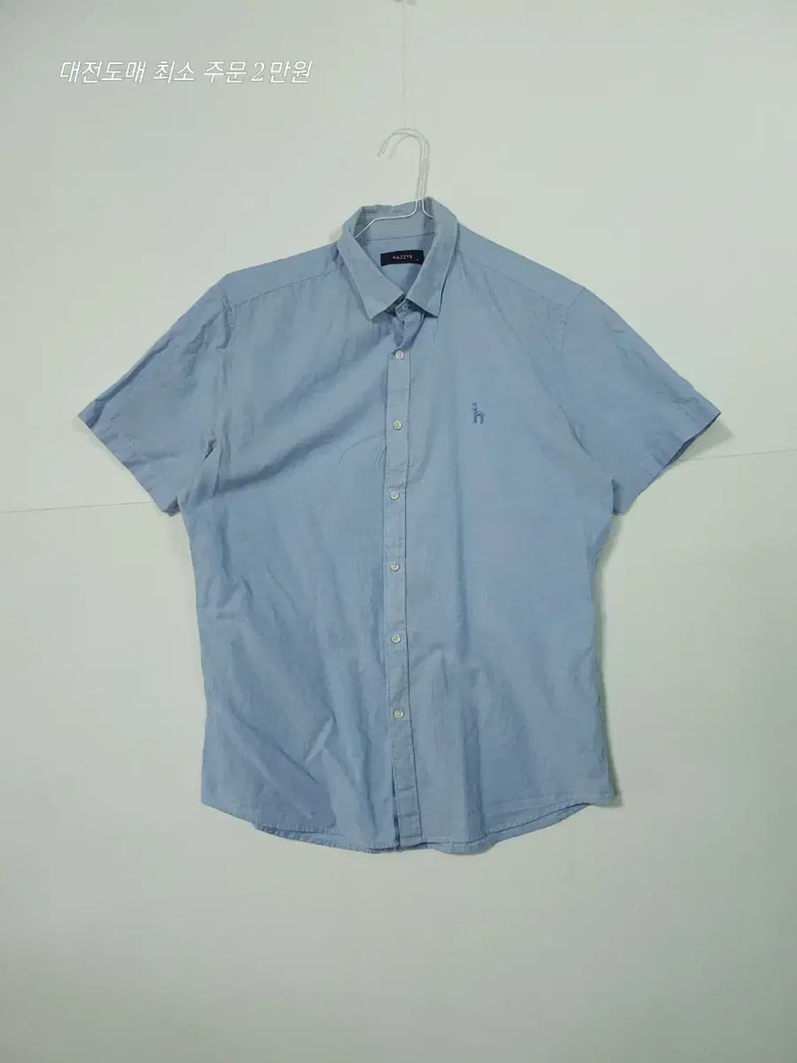 헤지스 블루 반팔 셔츠 상품이미지1