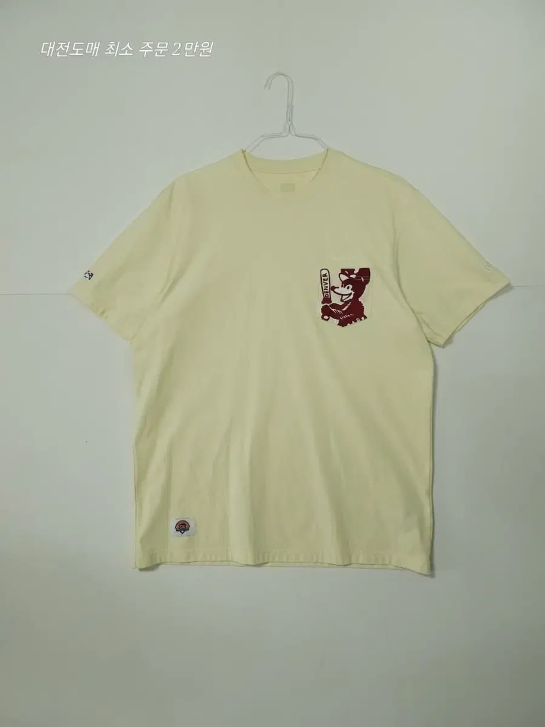 뉴에라 곰돌이 반팔 티셔츠 아이보리 상품이미지1