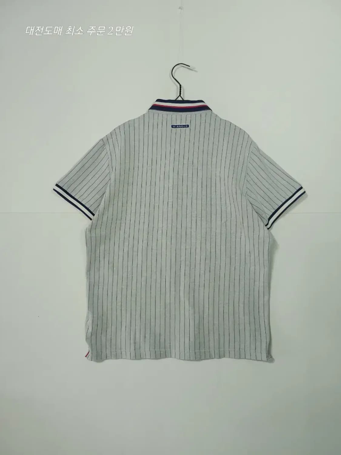 [빈폴] 회색 스트라이프 반팔 폴로티 상품이미지2