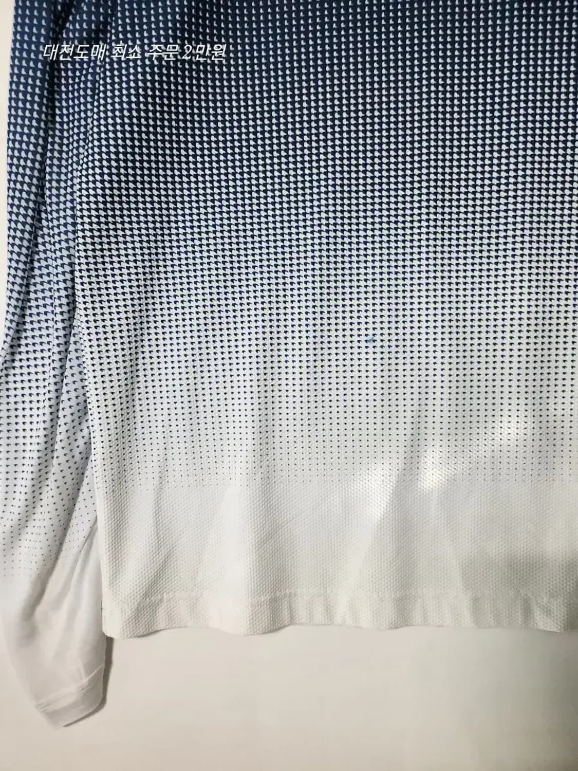 빈폴 남성 네이비 그라데이션 긴팔 카라티 기능성 상품이미지4