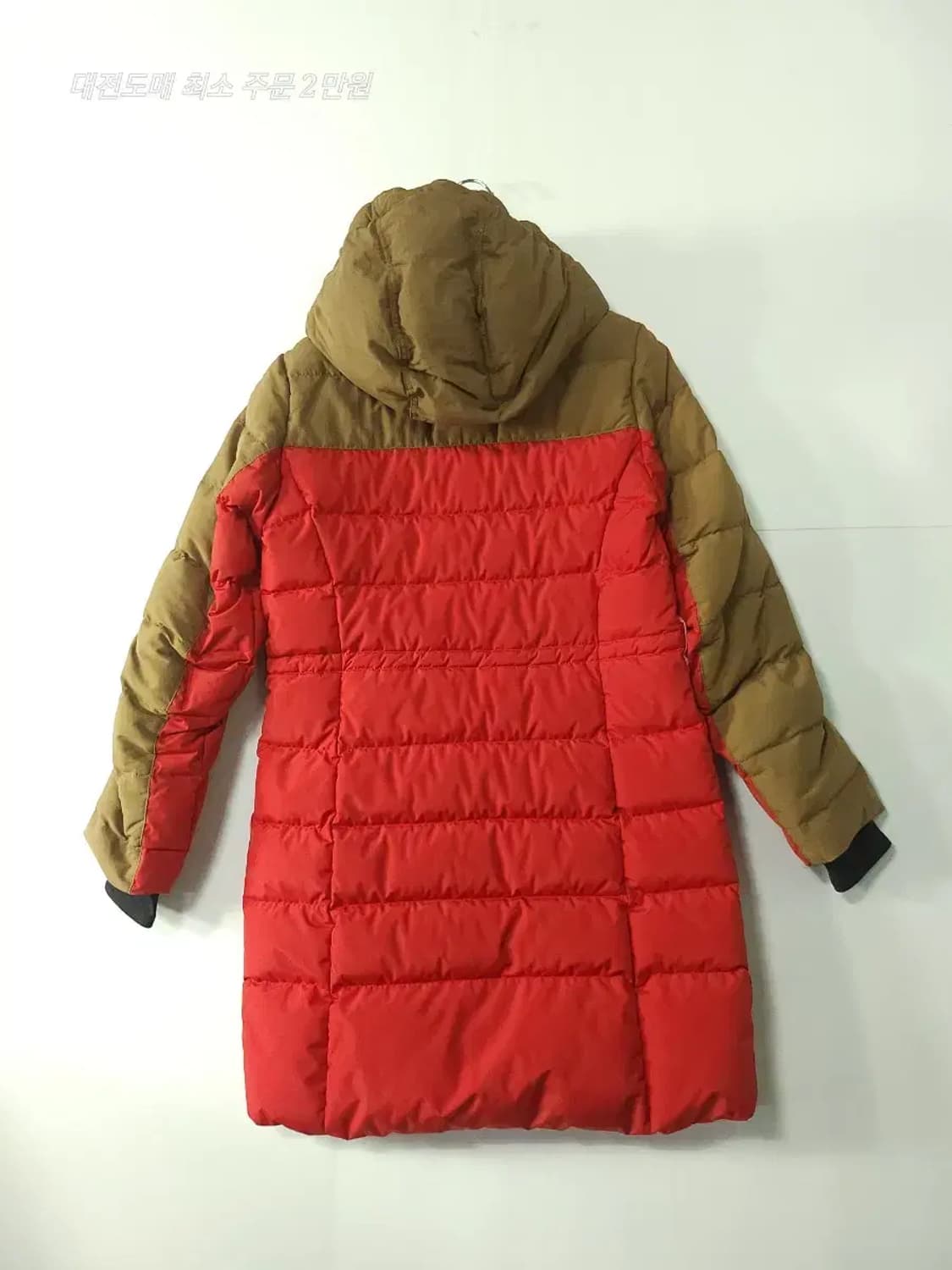 디스커버리 레드/브라운 롱패딩 점퍼 상품이미지2