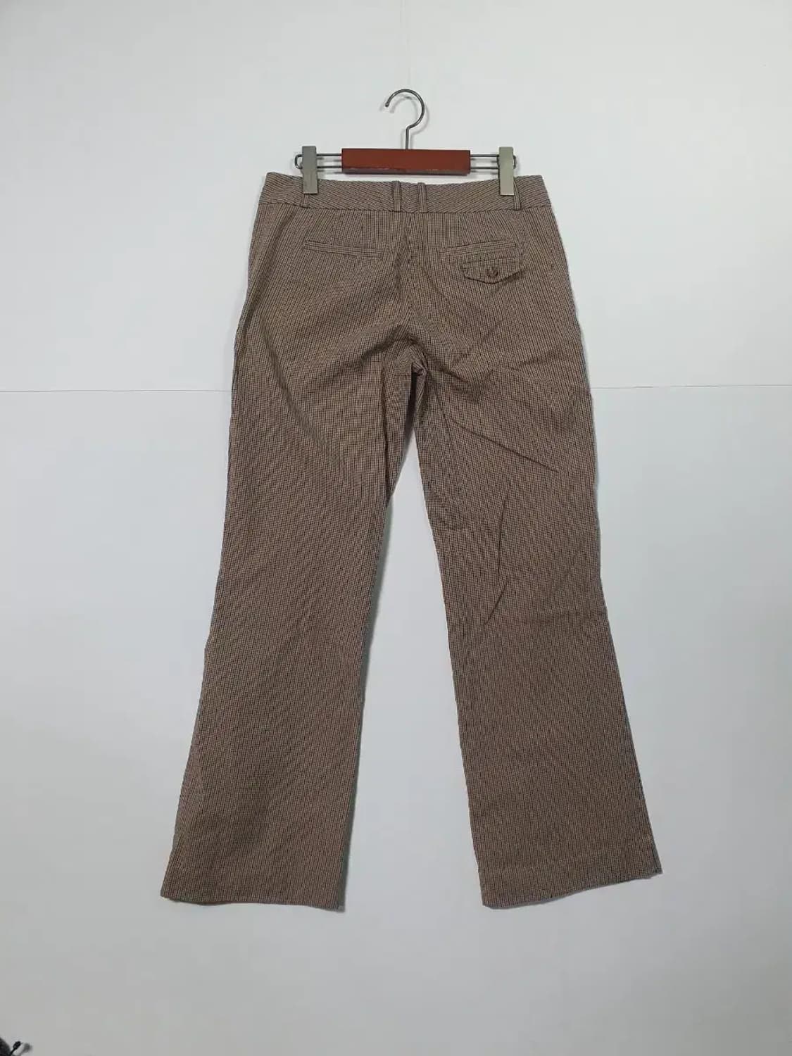 타미 브라운 체크 여성 부츠컷 슬랙스 상품이미지2