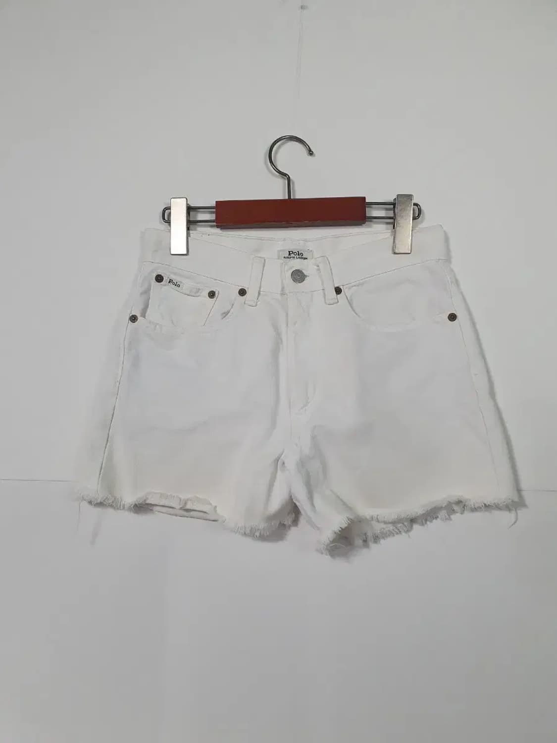 폴로 랄프로렌 화이트 데님 반바지 상품이미지1