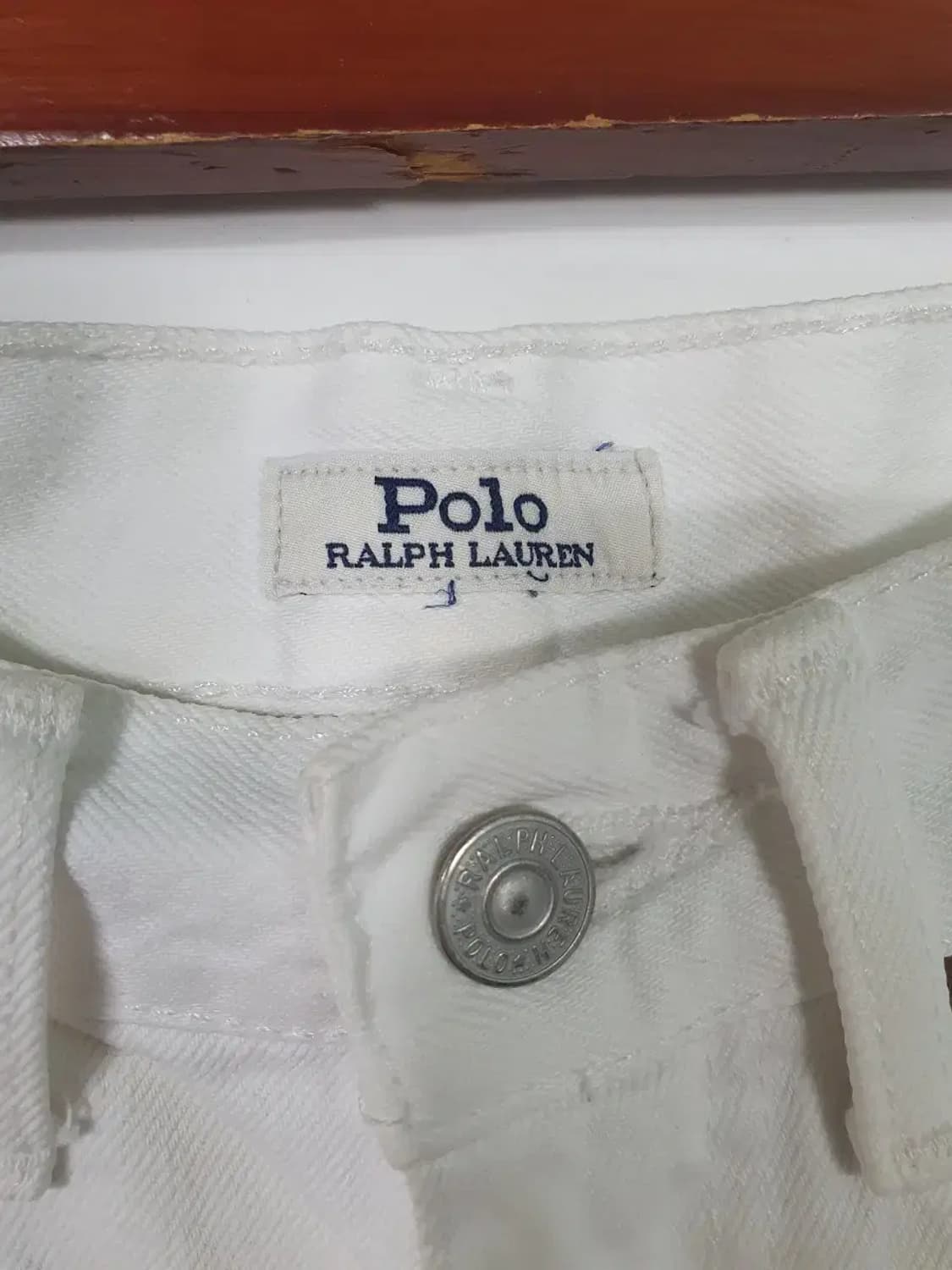 폴로 랄프로렌 화이트 데님 반바지 상품이미지3