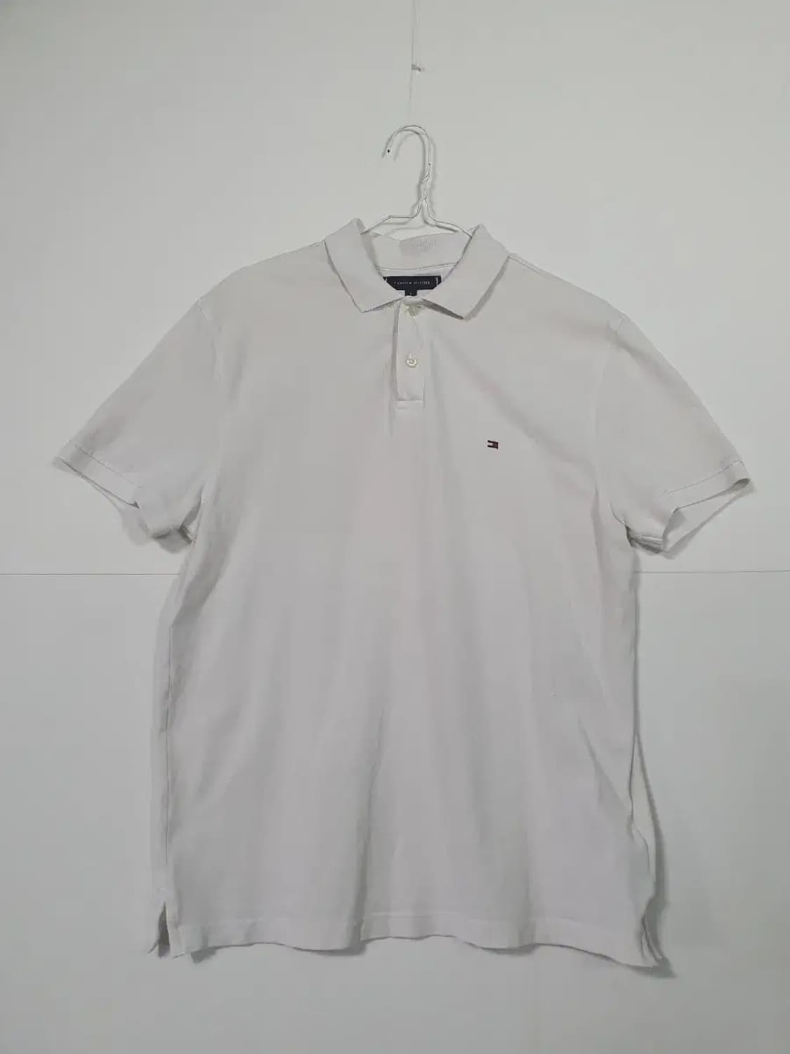 타미힐피거 화이트 반팔 폴로티 상품이미지1