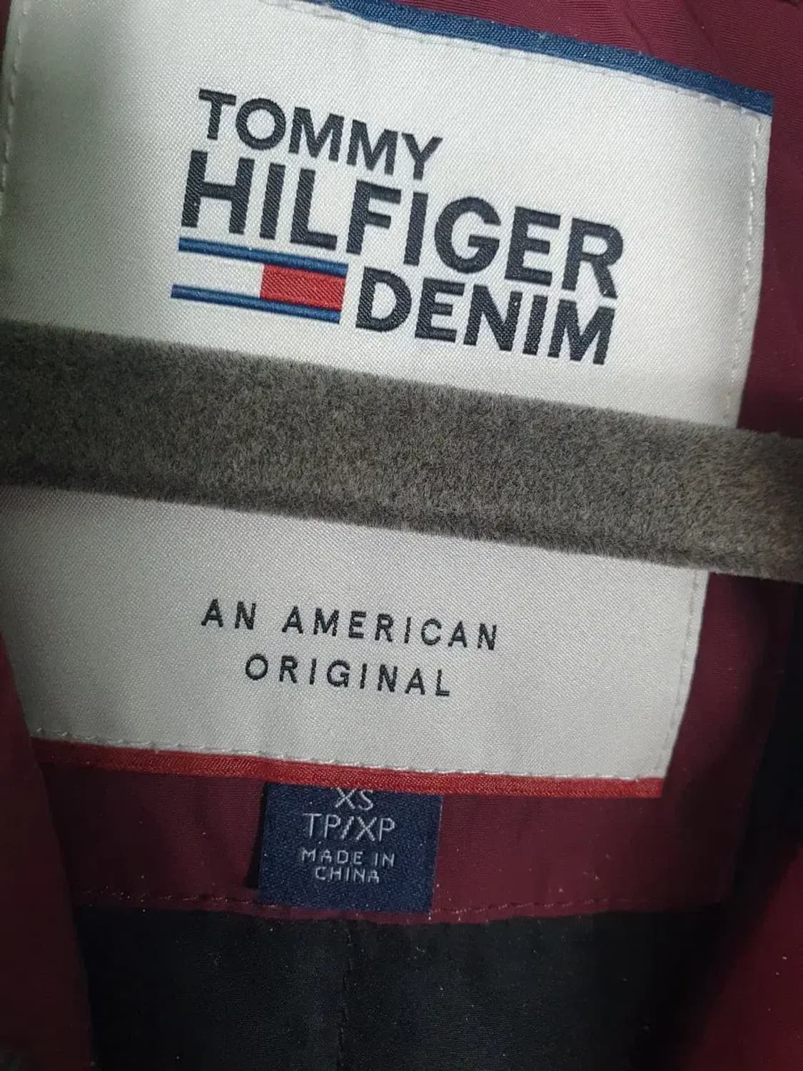 타미힐피거 롱 MA-1 버건디 봄버 자켓 상품이미지3