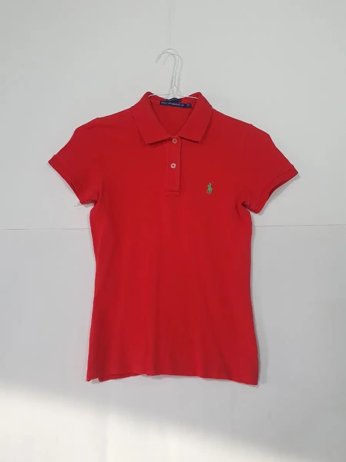 폴로 랄프로렌 여성 레드 반팔 카라티 상품이미지1