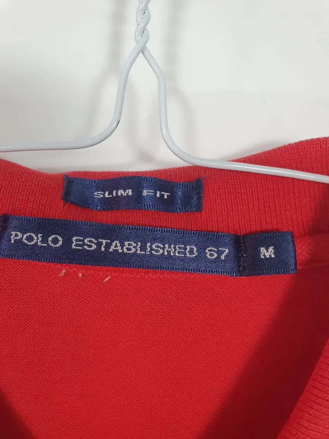 폴로 랄프로렌 여성 레드 반팔 카라티 상품이미지3