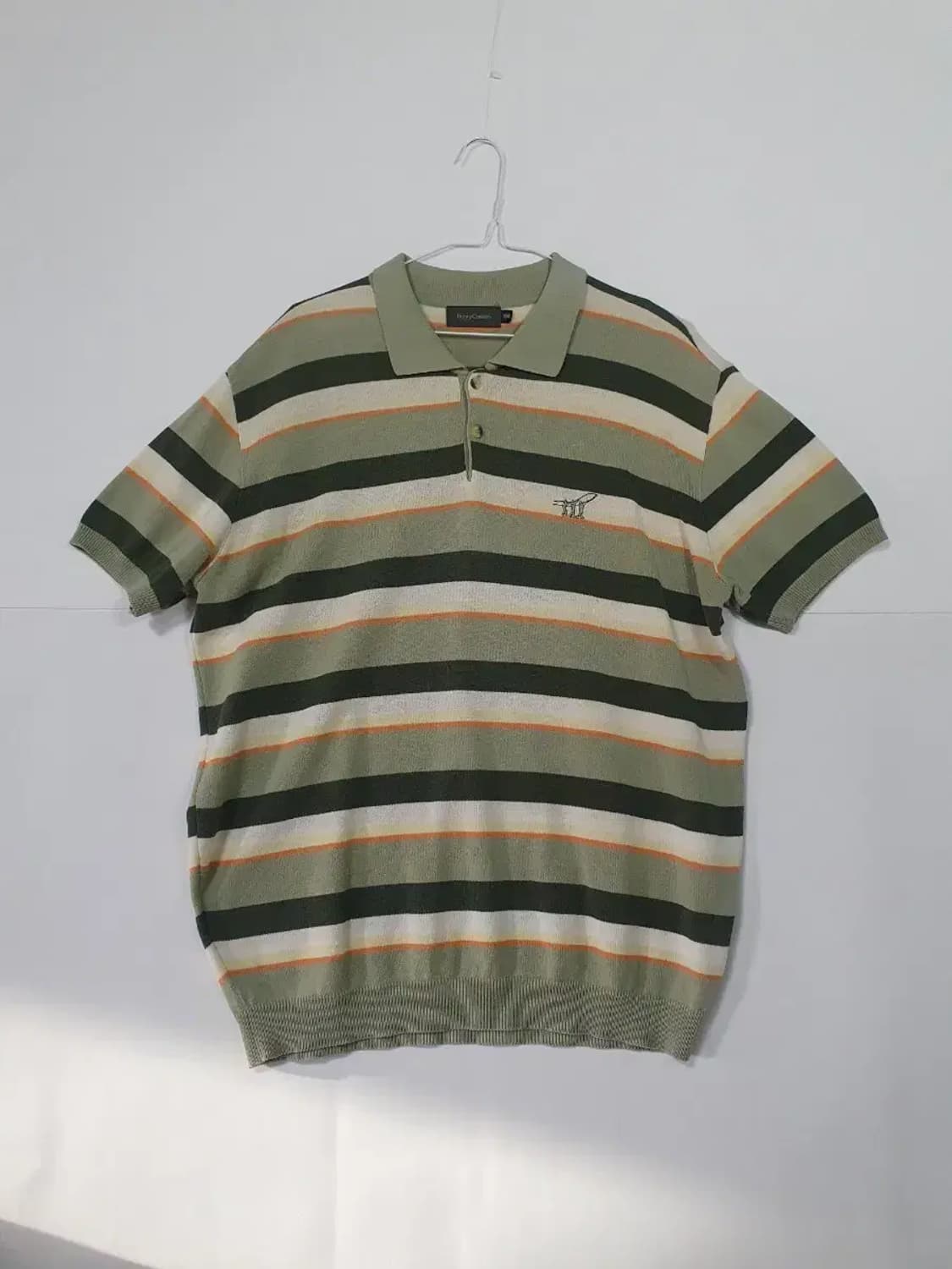 Henry Cotton's 스트라이프 반팔 카라 니트 상품이미지1