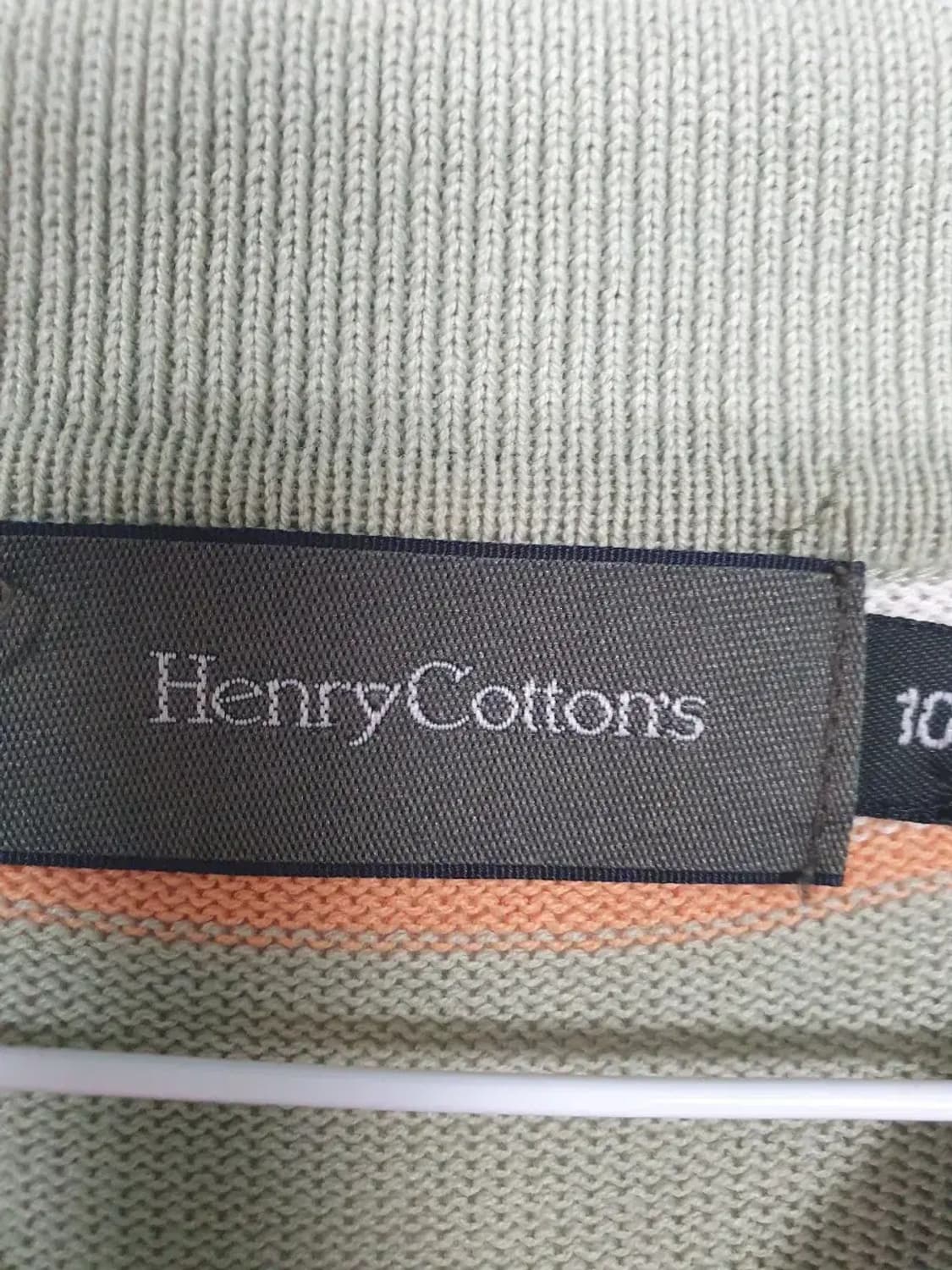 Henry Cotton's 스트라이프 반팔 카라 니트 상품이미지3