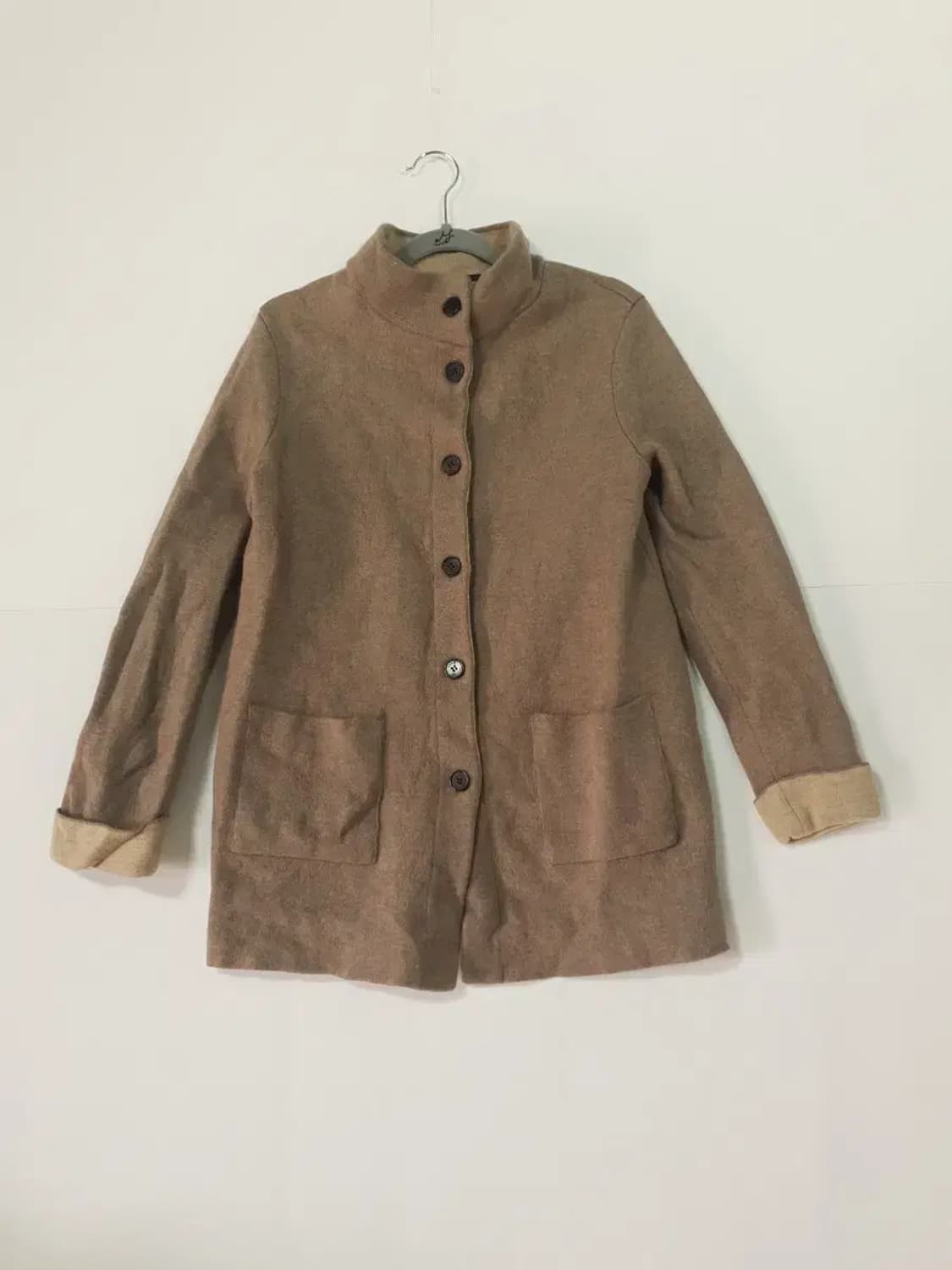 dask 닥스 베이지색 하프 코트 상품이미지1