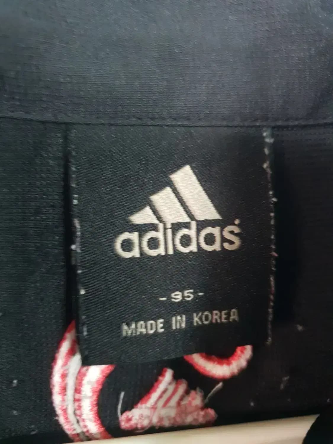 아디다스 블랙/레드 트랙탑 저지 상품이미지3