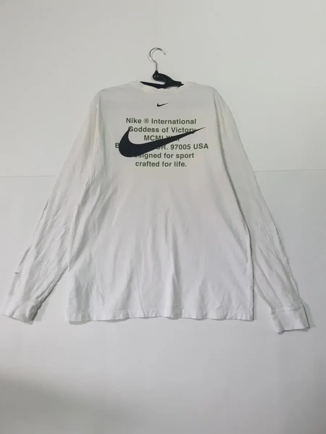 나이키 스우시 더블로고 흰색 긴팔티 상품이미지2