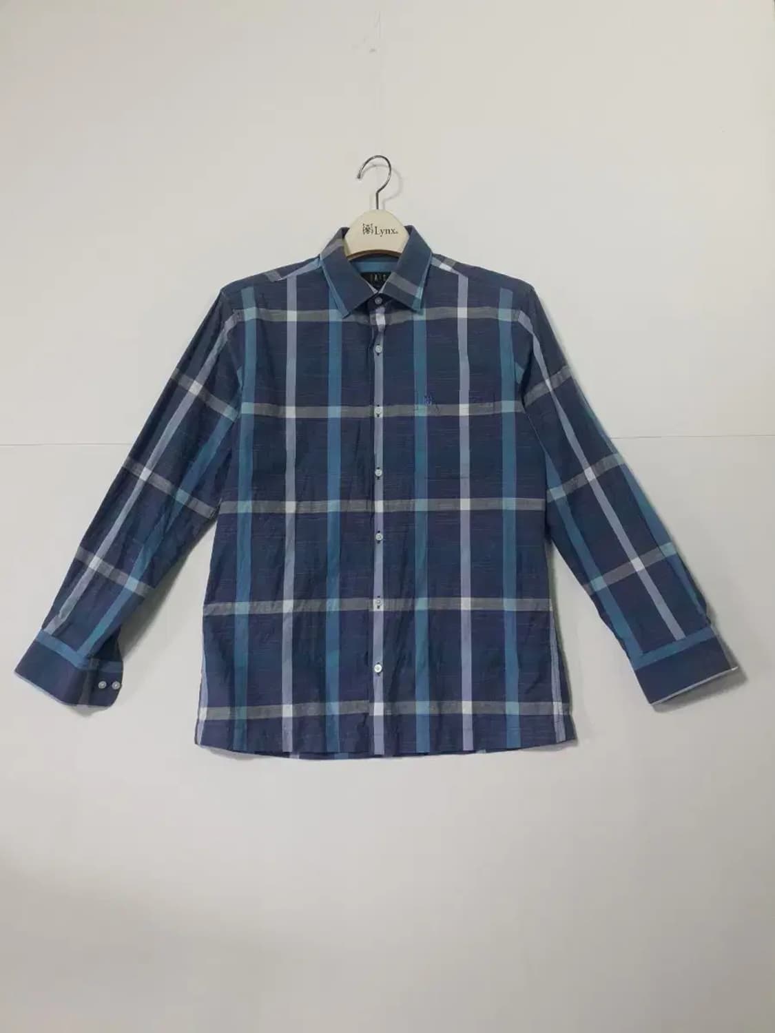 닥스 체크 긴팔 셔츠 블루 상품이미지1