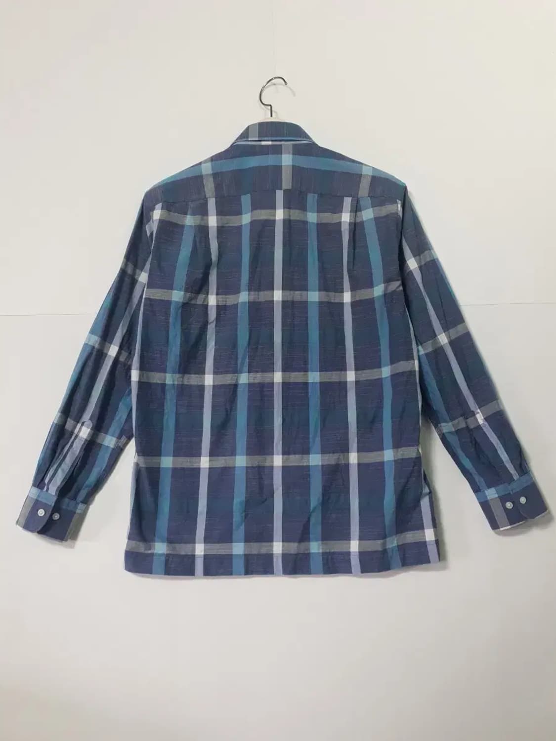 닥스 체크 긴팔 셔츠 블루 상품이미지2