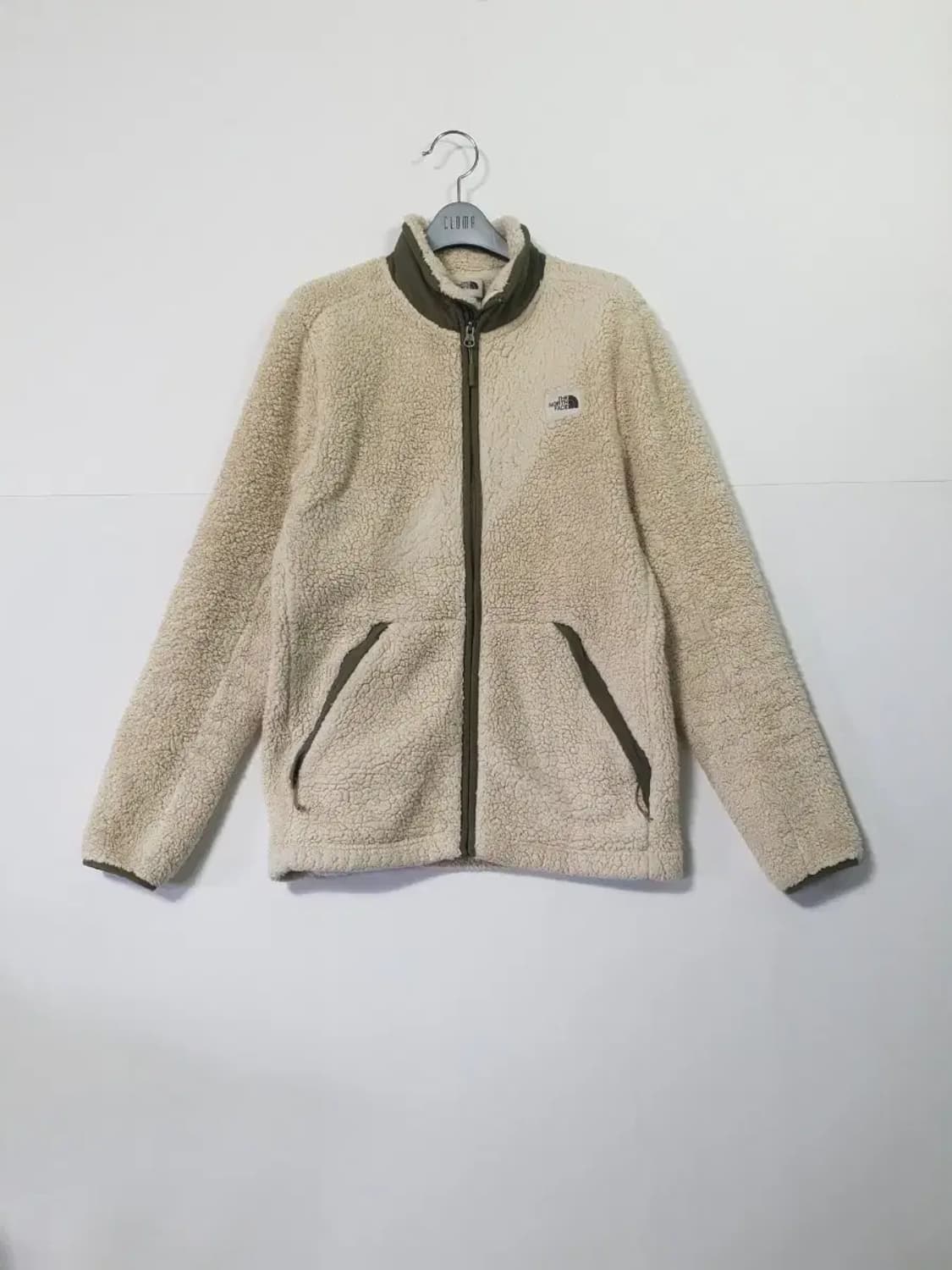 노스페이스 아이보리 뽀글이 플리스 집업 상품이미지1