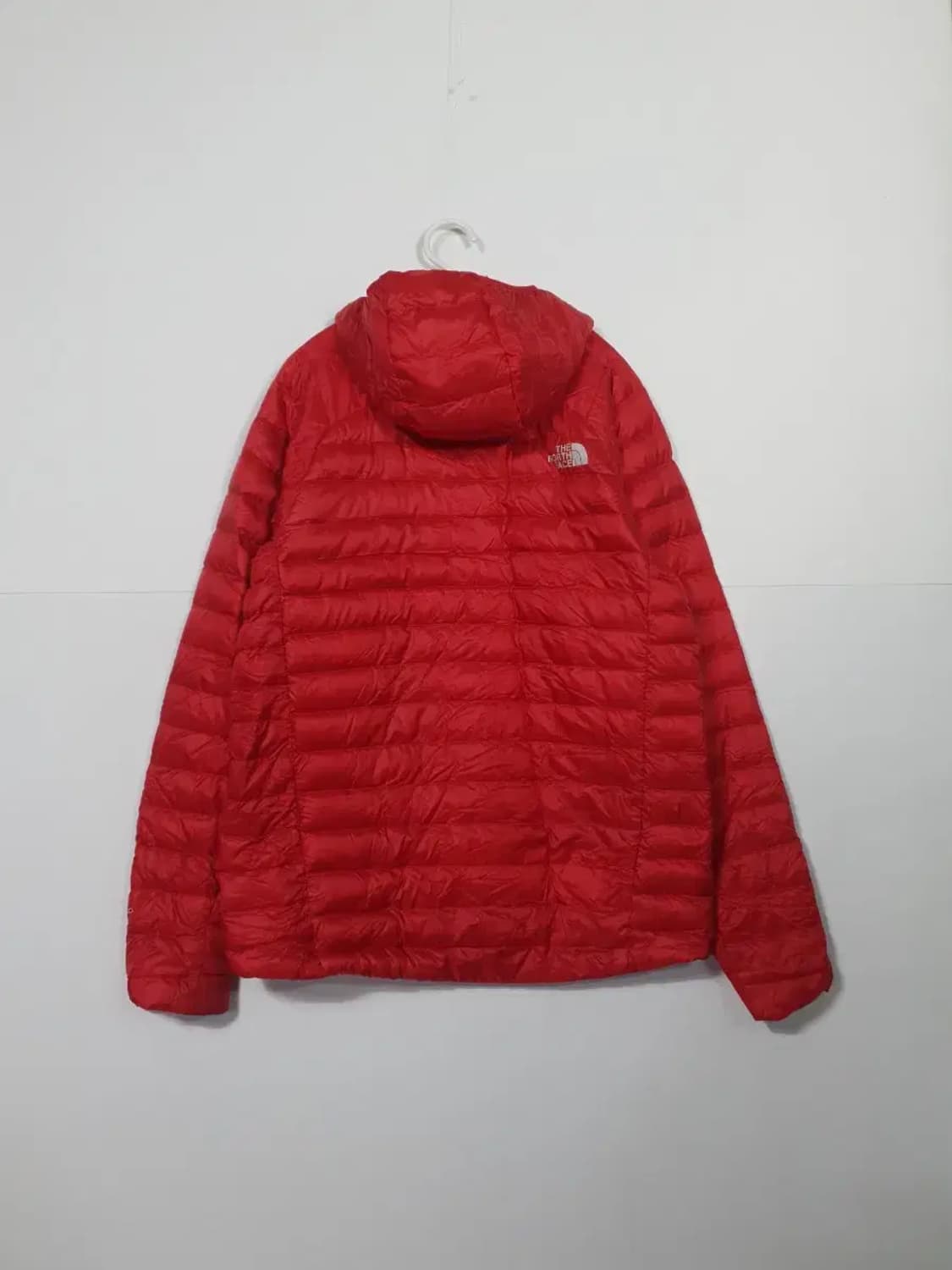 노스페이스 후드 경량 패딩 자켓 레드 상품이미지2