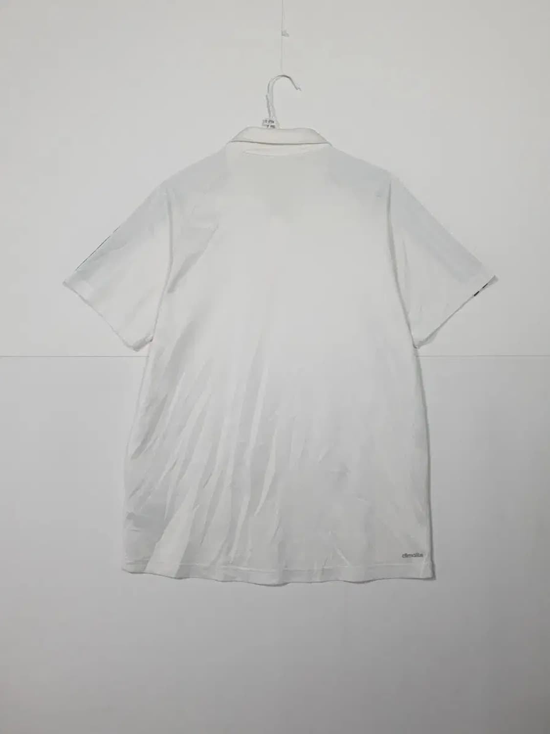 아디다스 삼선 흰색 반팔 카라티 상품이미지2